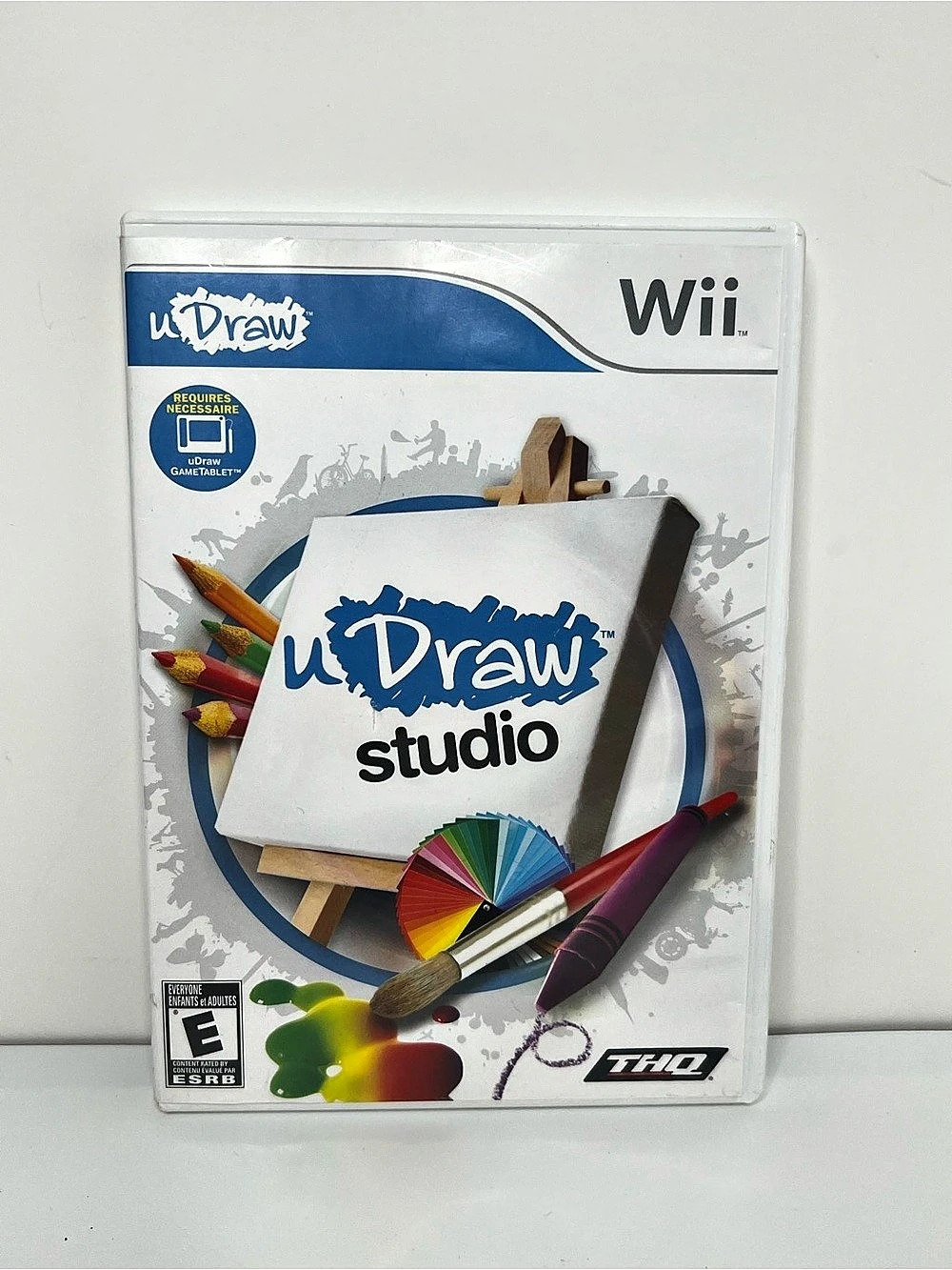 uDraw Studio Nintendo Wii Video Game Complete CIB THQ Art Drawing